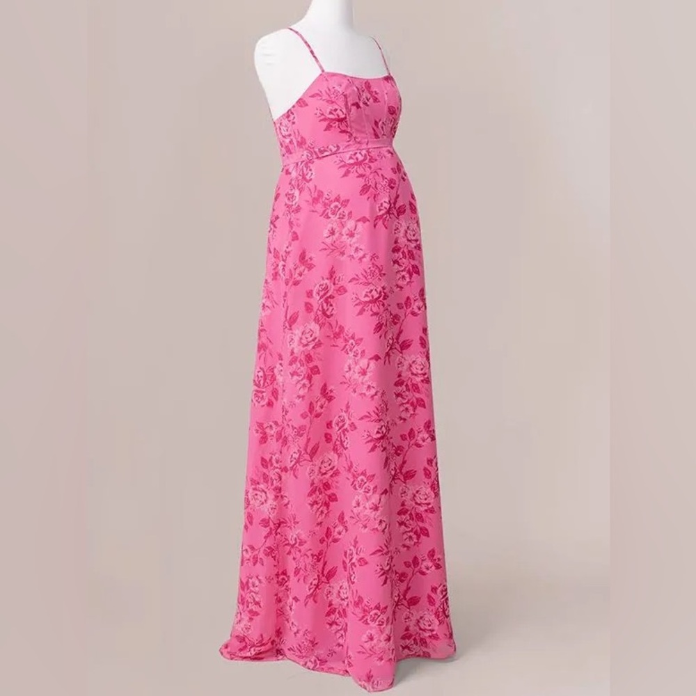 Pink Floral Revelry Maternity Bridesmaid Dress